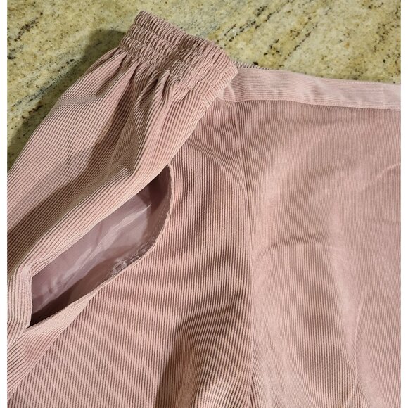 New! Alfred Dunner Womens Pants Size 10 Pink Corduroy Classic Fit Pull On 30x28" - Picture 5 of 16